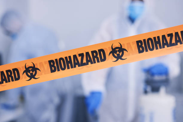 Professional Biohazard technician working in Rudy, AR